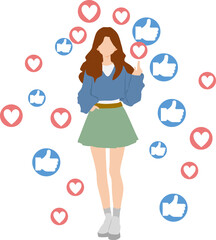 SNSのグラフィック素材イラスト