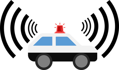 パトカーのグラフィック素材イラスト