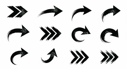 grunge arrow vector. grunge arrow brush.grunge arrow paint. Illustration 