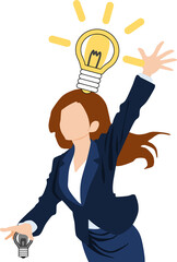 アイデアが閃くイラスト