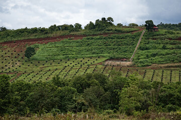 Saen Monourom Hill under a stormy sky