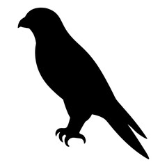 Obraz premium Crow silhouette vector, a black crow animal vector art design, and a silhouette of a crow isolated on a white background