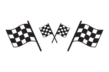 Racing checkered flag icons for competition and milestone achievements