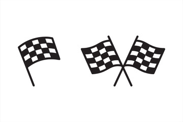 Checkered flag icons for racing, sports, and victory milestones