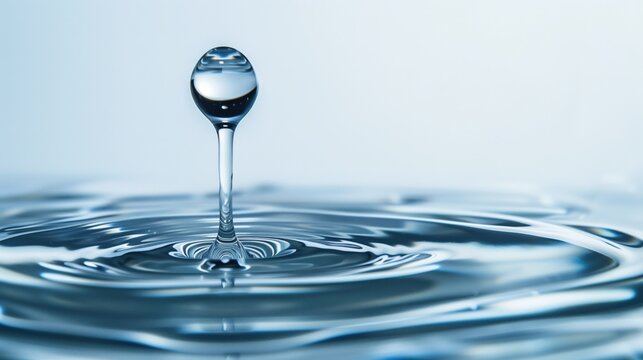 National Cleanse Your Skin Week.Macro minimalist photography of single water droplet on flawless skin surface, pure white background, studio lighting, ultra-realistic surface tension