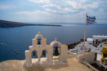church in oia santorini greece