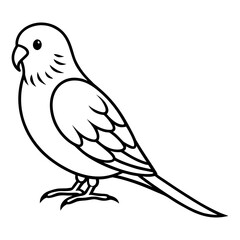 Obraz premium Bird outline vector art, a cute bird silhouette, a black bird icon silhouette, isolated