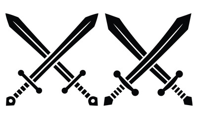 vector illustration of a set of swords