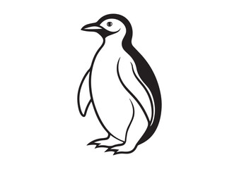 Naklejka premium Penguin Silhouette, Penguin Vector Illustration
