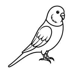 Obraz premium Parrot silhouette vector, black bird outline vector art design, and a silhouette of a parrot bird isolated on a white background