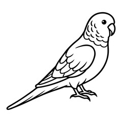 Parrot silhouette vector, black bird outline vector art design, and a silhouette of a parrot bird isolated on a white background