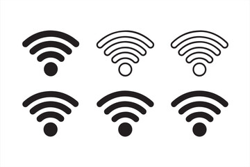 Two Wifi Icons with Multi-Bar Design for Wireless Connectivity