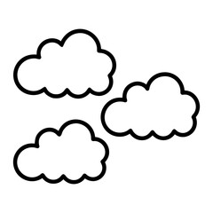Obraz premium black cloud icon silhouette vector, black clouds vector art design, and a silhouette of a cloud isolated on a white background