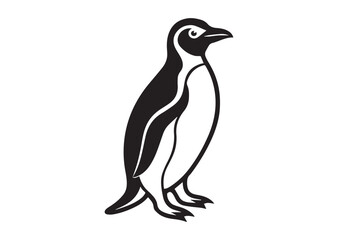 Penguin Silhouette, Penguin Vector Illustration