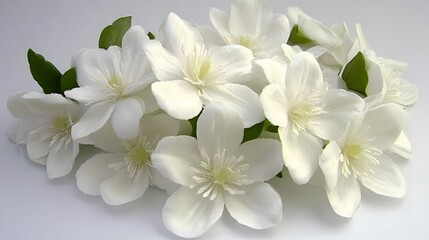Elegant White Flowers Bouquet Closeup Photography