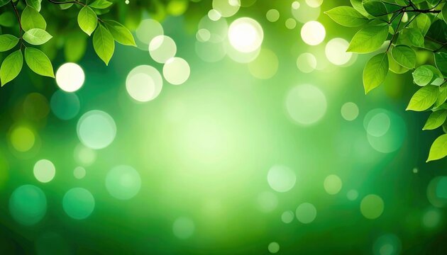 Natural green bokeh background outdoor digital image lush environment close-up nature concept for serenity