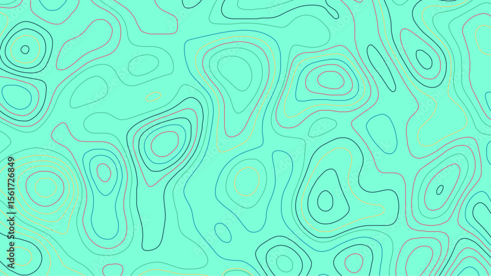 Aufkleber topographic line contour map background, geographic grid map image. topographic line contour map bac