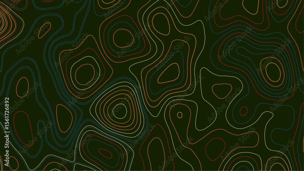 Poster topographic line contour map background, geographic grid map image. topographic line contour map bac