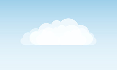 Blue sky with soft cumulus clouds in gentle hues. Calming background with soft clouds and a gradient sky