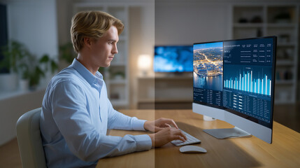 Digital Contracts and Invoices on Dual Screens for Efficient Workflow