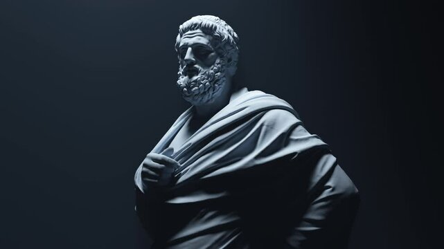 Sophocles Statue / Sculpture - 4K Footage