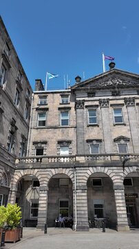The courtyard of the City Chambers in Edinburgh.