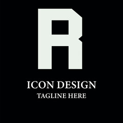 R Letter Logo Design with Creative Icons