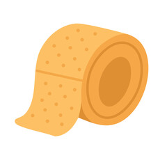 Cartoon medical adhesive tape roll in soft flat style. Vector illustration for health and care.