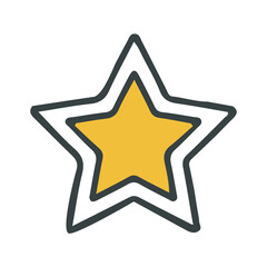 golden star on white background