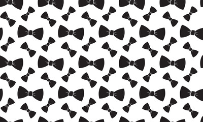 Seamless pattern Silhouette of a Bow tie. Vector