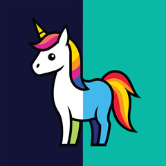 Obraz premium Vibrant cartoon illustration with split image design and bold colors