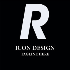 Simple letter R logo design template