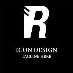 R letter creative modern AI logo design