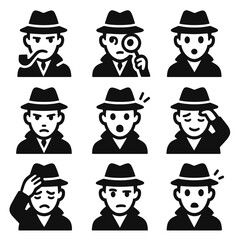 Detective Icons Grid