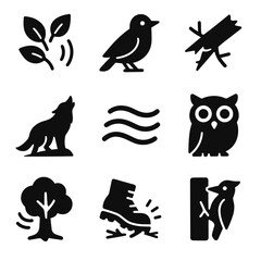 Fototapeta premium Forest Sounds Icons