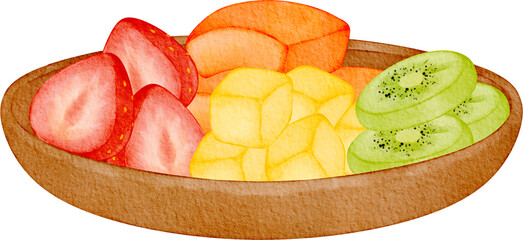 watercolor fruit
