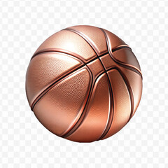 Fototapeta premium abstract 3d basketball in different colour style isolated on transparent background