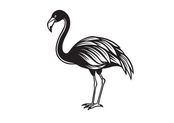 Flamingo Silhouette, Flamingo Vector, Flamingo Icon Illustration