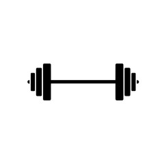 Weightlifting Silhouette: A stark silhouette of a barbell, embodying the strength and discipline of weightlifting, isolated against a clean background, perfect for conveying fitness concepts.