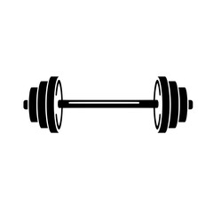 Weights Icon: A minimalist icon featuring a barbell, symbolizing strength, fitness, and weightlifting in a clean, graphic design.