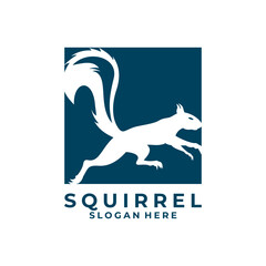 Squirrel apps logo design vector. Squirrel modern logo