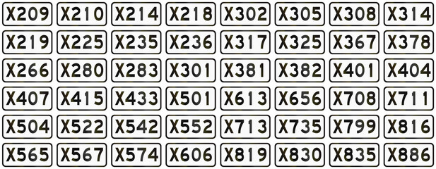 Collection of Chinese route shields for county roads
