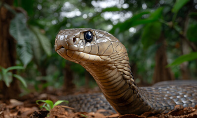 Fototapeta premium Royal cobra in Sri Lanka