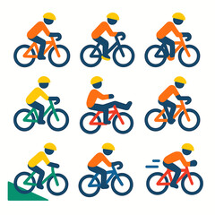 Cycling Actions Icons