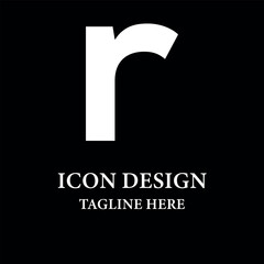Letter R logo typeset vector