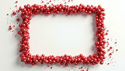 frame of red beads