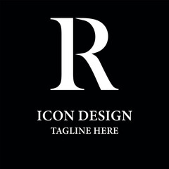 Initial alphabet letters R monogram icon logo