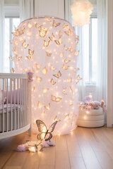 Room with baby crib