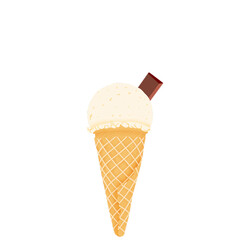 Summer Dessert Ice Cream Cone – Sweet Food Vector Design