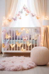 Room with baby crib